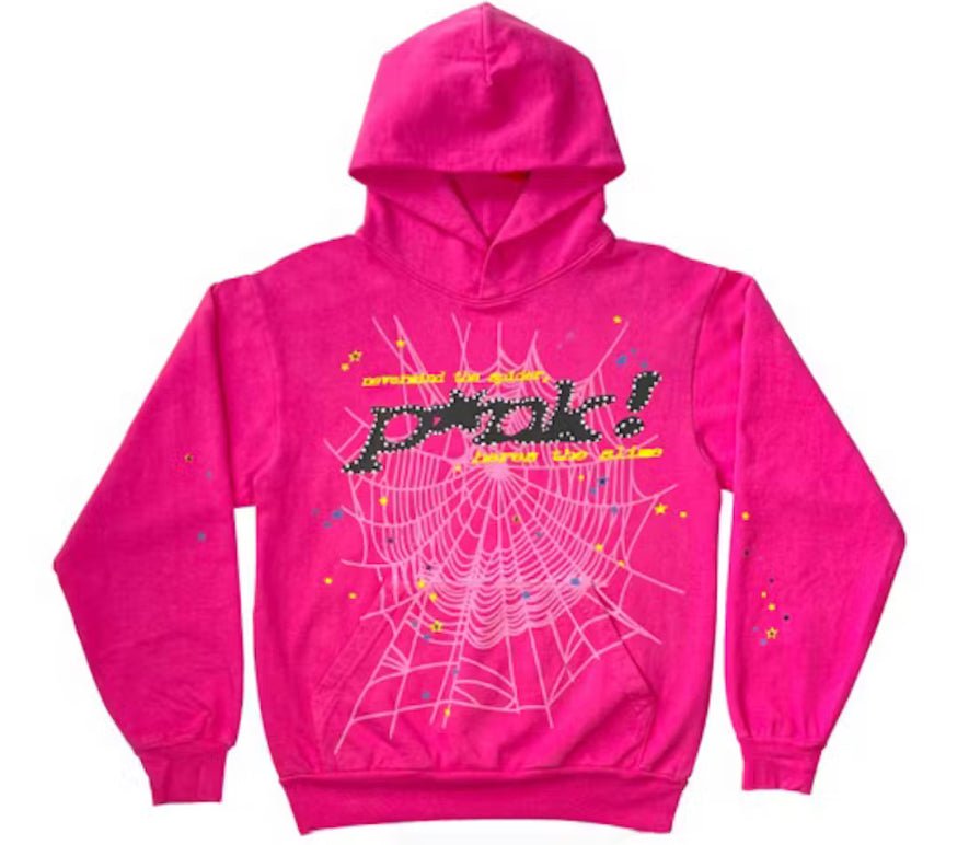 Hoodie Sp5der Black/Pink