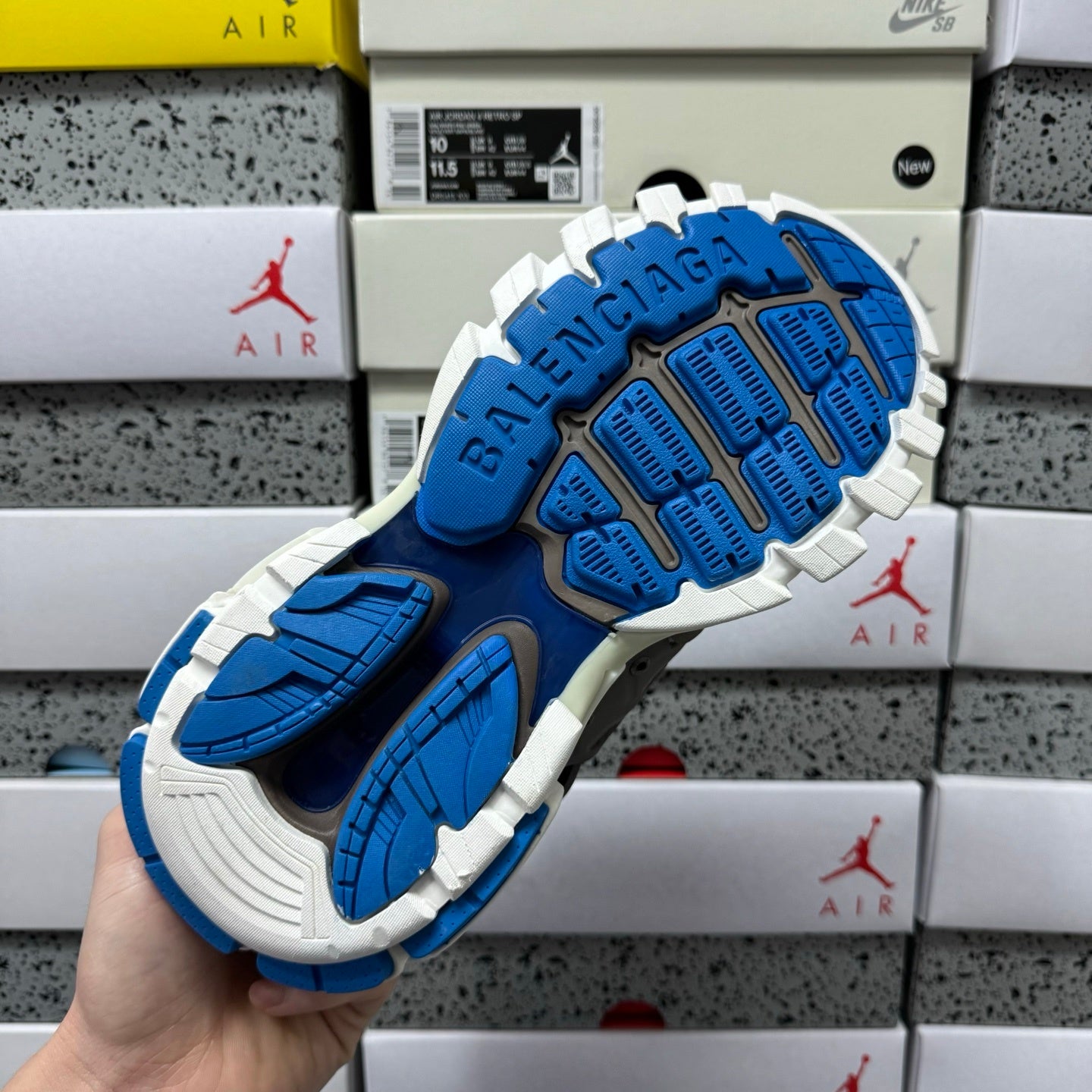 Balenciaga Track Led white blue