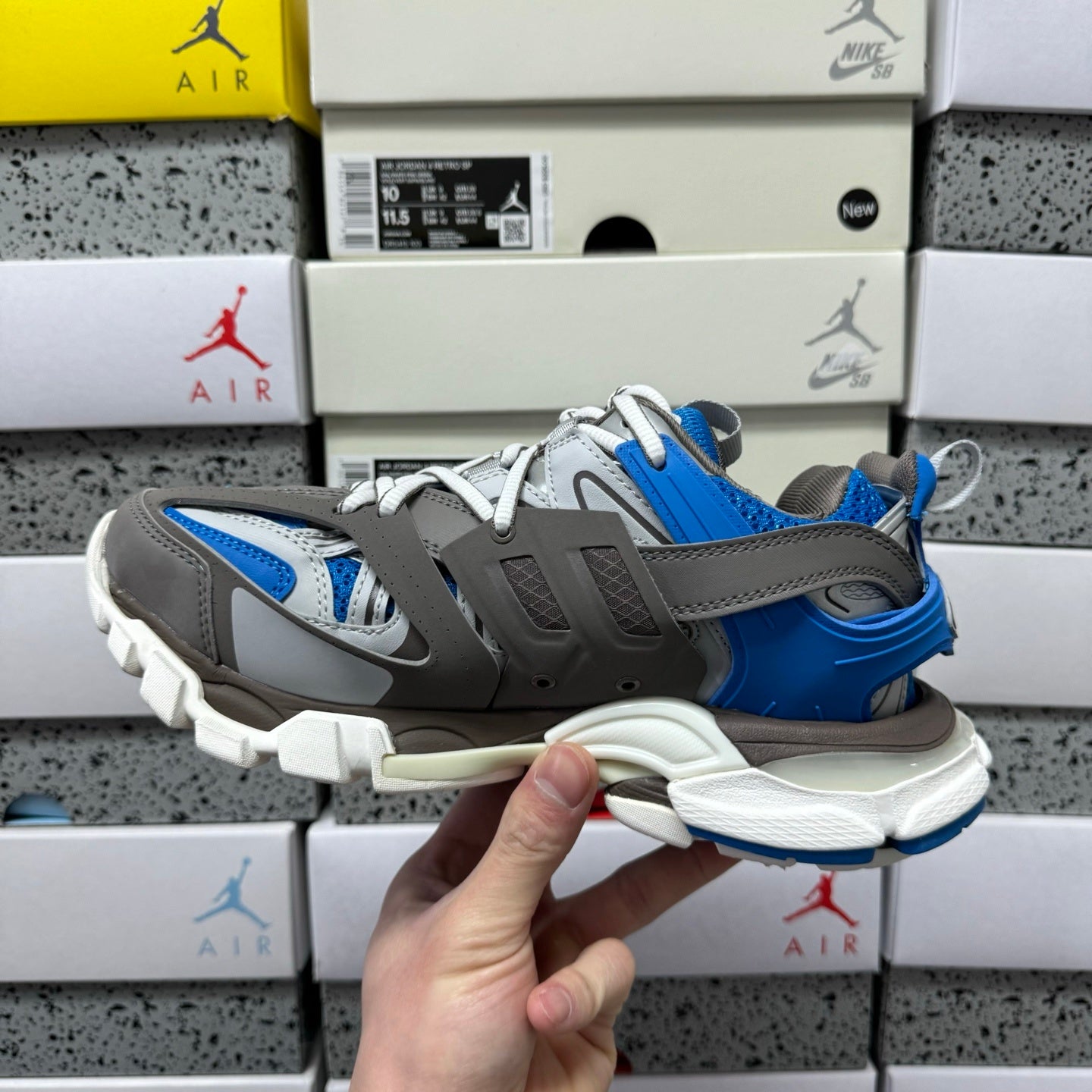Balenciaga Track Led white blue